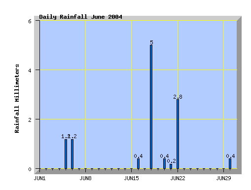 June 2004 rainfall graph