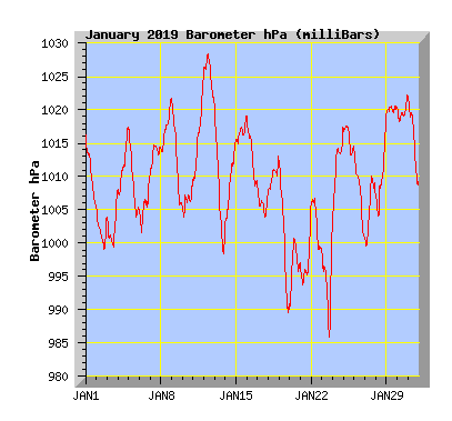 January 2019 Barograph