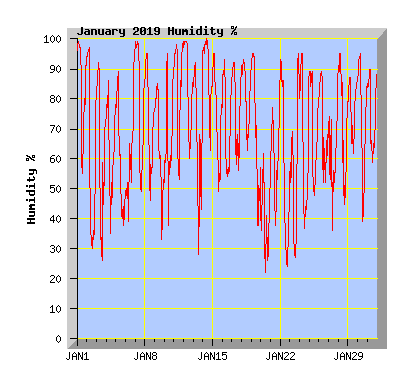 January 2019 Humidity Graph