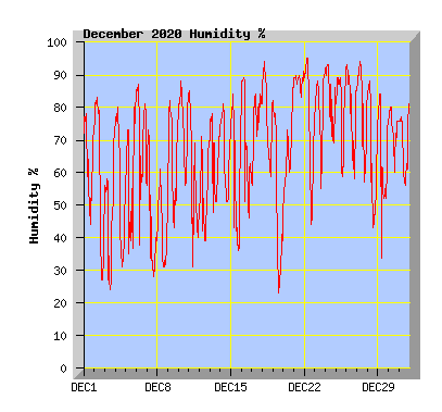 December 2020 Humidity Graph