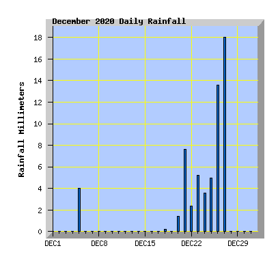 December 2020 Rainfall Graph