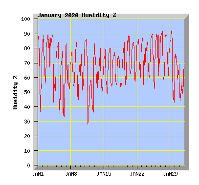 January 2020 Humidity Graph