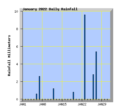January 2022 Rainfall Graph