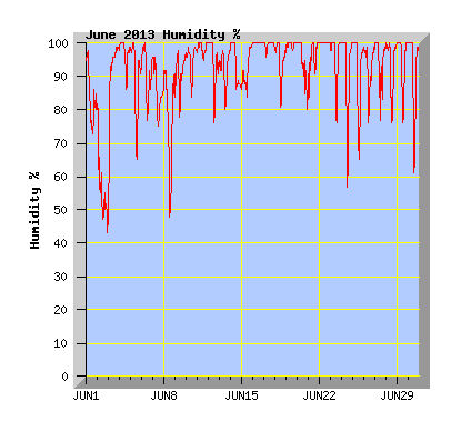 June 2013 Humidity Graph