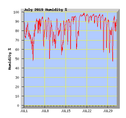 July 2019 Humidity Graph