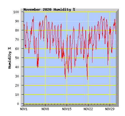 November 2020 Humidity Graph